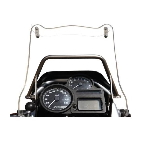 GPS mounting adapter on the instrument panel of BMW R1200GS