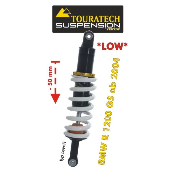 Ajuste de suspensión inferior trasera deTouratech(-50mm)  para BMW R1200GS (2004-2012) tipo *Level1*