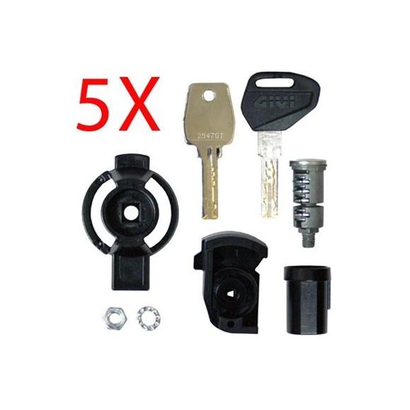 JUEGO DE 5 CERRADURAS GIVI DE SEGURIDAD 5 MALETAS GIVI SL105
