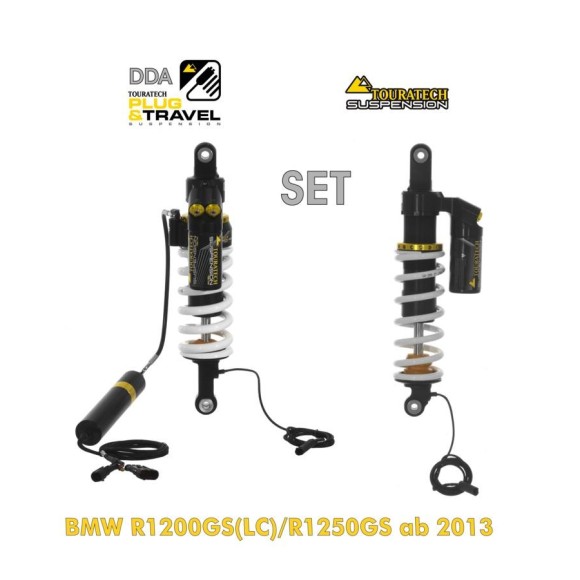 SET of Touratech DDA Suspension / Plug & Travel for BMW R1200GS (LC) and Adventure LC / R1250GS and ADV