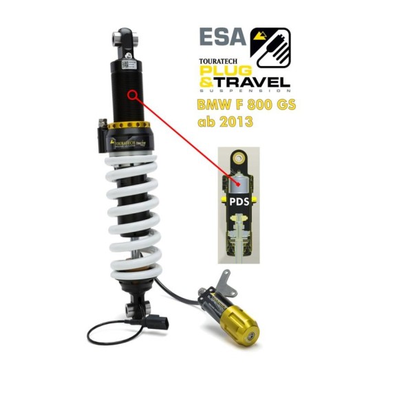 Shock absorber tube Touratech Suspension for BMW F800GS from 2013 Type: Plug & Travel for ESA system