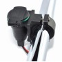 Cigarette lighter socket with 22-28 mm handlebar bracket