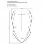 Windscreen, L, tinted, for Ducati Multistrada 1200 from 2015 onwards, 950