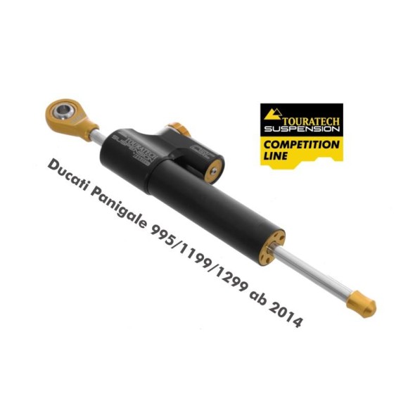 Amortiguador de dirección Touratech Suspension Competition CSC para Ducati Panigale desde 2014 incl. kit de montaje