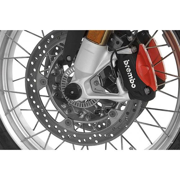 Set of front axle crash protectors for BMW R1250GS and Adv / R1200GS (LC) and Adv (LC) / R1250RT / R1200RT (LC)
