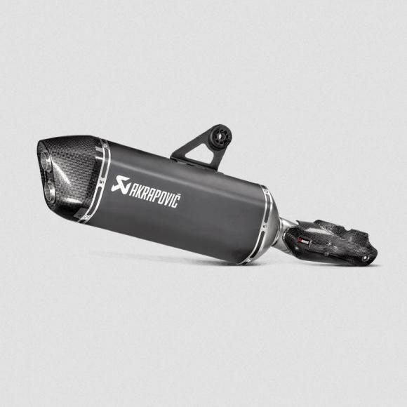 Akrapovic slip-on exhaust, Titan, black for BMW R1200GS (LC) / R1200GS Adventure (LC) from 2017 / R1250GS Adventure