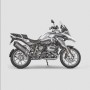 Akrapovic slip-on exhaust, Titan, black for BMW R1200GS (LC) / R1200GS Adventure (LC) from 2017 / R1250GS Adventure