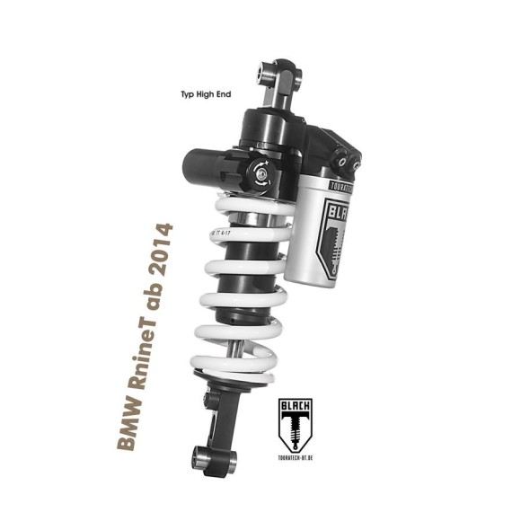 Black-T Highend shock absorber tube for BMW R nineT from 2014 onwards