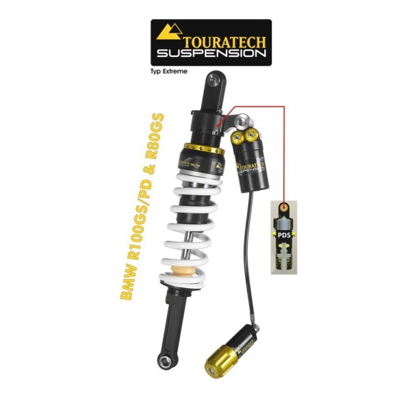 Tubo amortiguador de la suspensión Touratech para BMW R100GS/PD & R80GS del 1988 modelo Extreme