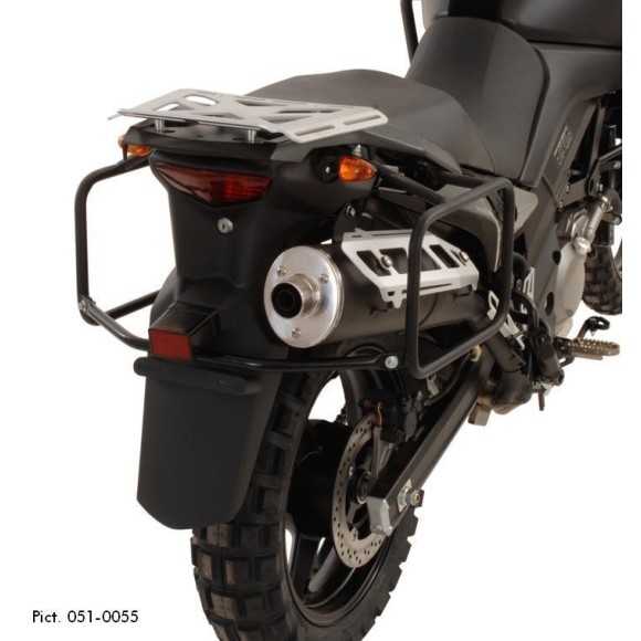 Portamaletas Zega para Suzuki V-Strom 650 (2012-2014), negro