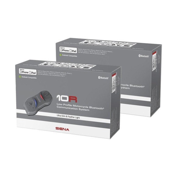 DUAL PACK - SENA 10R Ultrafino - Auricular e Intercomunicador Bluetooth® para Motos- Motocenter Company