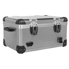 Baúl Trasero Zega Evo XXL para 2 cascos - Aluminio natural