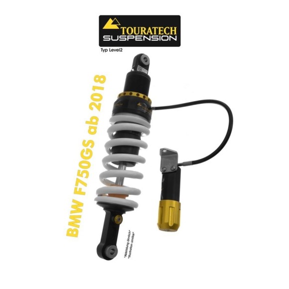 Tubo amortiguador de la suspensión para BMW F750GS desde 2018 tipo Level 2  Touratech