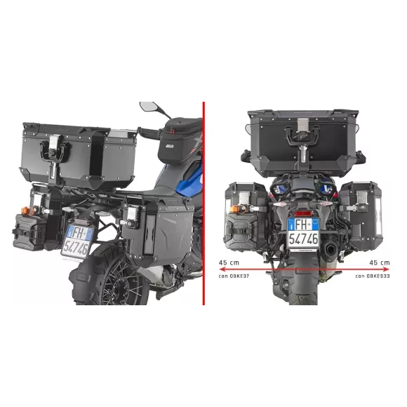 Specific PL ONE-FIT side-case carrier for MONOKEY® CAM-SIDE Trekker Outback for BMW R 1300 GS (2024-)