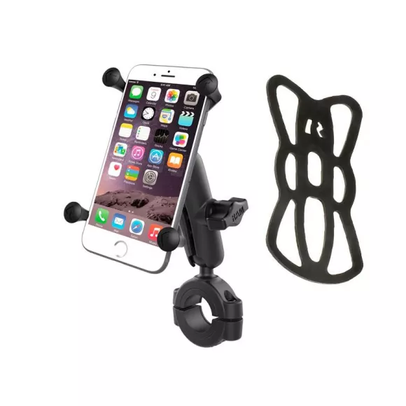 Soporte universal teléfono RAM® X-Grip® con kit de sujección manillar y cuna X-Grip® para smartphone de mayores dimensiones