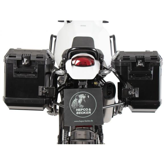 Cutout pannier rack set with Xplorer Cutout saddlebag set for Ducati Desert X Rally (2024-)