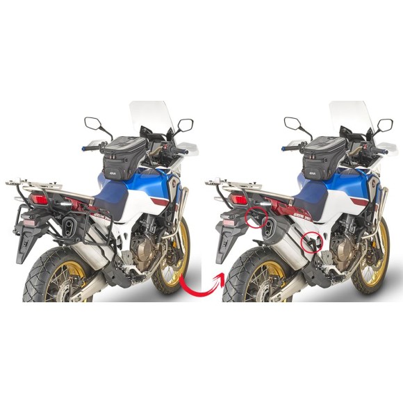 Portamaletas lateral de fijación rápida GIVI para Africa Twin CRF1000L / ADV Sports (18-19)