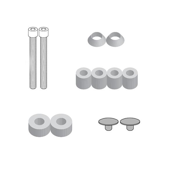 Kit especifico 8719KIT para el montaje portamaletas MONOKEY® Givi