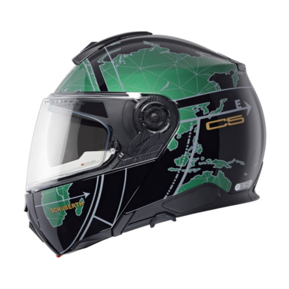 Casco Modular Schuberth C5 Globe Negro-Verde​