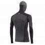 Hooded thermal T-shirt SIXS TS2 DB | 4-season technical garment