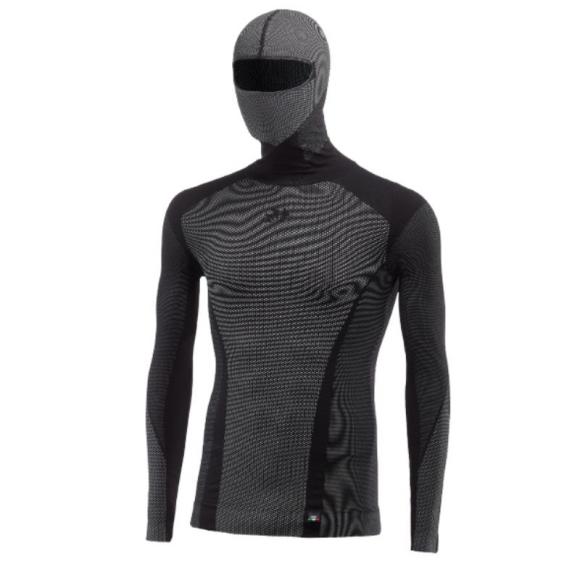 Camiseta térmica de manga larga con capucha SIXS TS2 DB