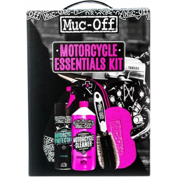 Kit Mantenimiento Moto Muc-Off Essentials con accesorios