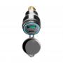 Dual USB Type A and Type C aluminum DIN adapter for motorcycles