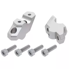 Elevador de manillar BMW F 800 GS 2024-2025 plata | 30 mm alto, 22 mm desplazado