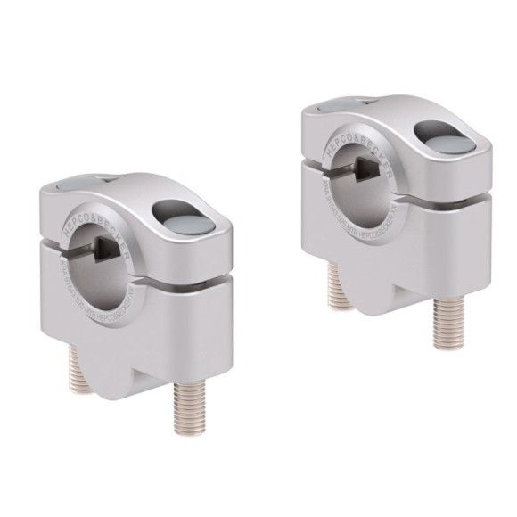 Elevadores de manillar 25 mm plata Hepco & Becker para Honda CRF 300 Rally (2021-)