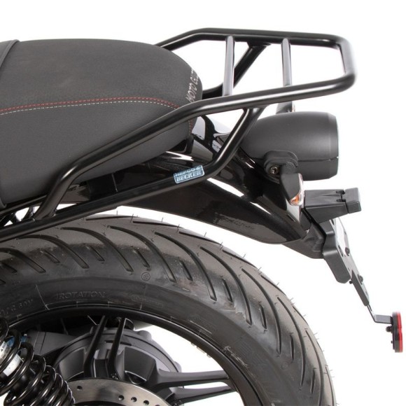 Portaequipajes trasero de tubo negro para Moto Guzzi V7 Stone (2025-)