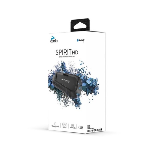 Intercomunicador Bluetooth Moto Intercomunicador Cardo Spirit HD con Sonido HD, Bluetooth 5.2 y Radio FM – Piloto/Pasajero