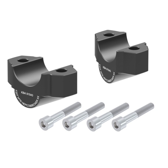 Elevadores manillar Yamaha XSR 900 20mm negro Hepco Becker