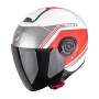 Casco Scorpion EXO City II Vita Blanco Rojo Jet