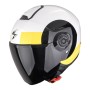 Casco Scorpion EXO City II Sheer Blanco-Negro-Amarillo