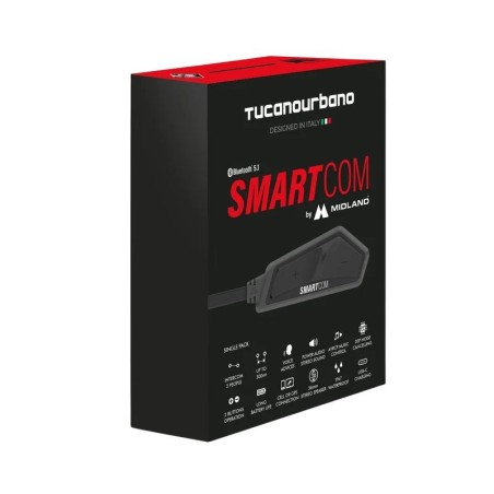 Intercomunicador Tucano Urbano SMARTCOM by MIDLAND Bluetooth 5.1