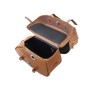 Set of buffalo sandbrown saddlebags for hepcobecker saddlebag carrier tube
