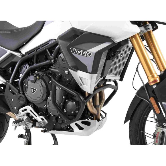 Black engine protection bar for TRIUMPH TIGER 900 RALLY / GT / PRO (2020-) by Hepco&Becker