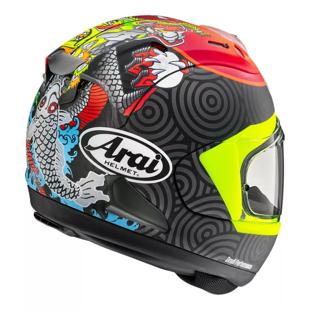 malla fama radical Casco Arai RX-7V Tatsuki - Tienda MotoCenter