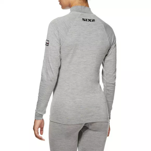 Camiseta de cuello alto y manga larga Carbon Merinos Wool de SIXS