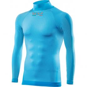Camiseta Interior Manga Larga / Cuello Alto TS3 Carbon Underwear®  de Sixs - Azul claro