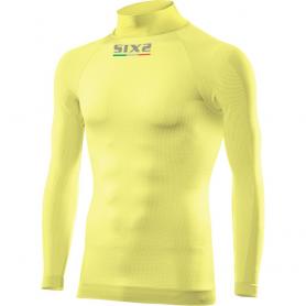 Camiseta Interior Manga Larga / Cuello Alto TS3 Carbon Underwear® de Sixs - Amarillo