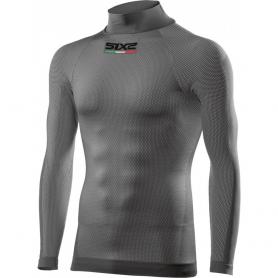 Camiseta Interior Manga Larga / Cuello Alto TS3 Carbon Underwear® de Sixs - Gris oscuro