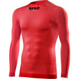 Camiseta Técnica Manga Larga / Cuello Redondo Todo el Año Carbón Underwear® TS2 - Rojo