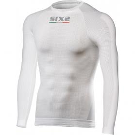 Camiseta Técnica Manga Larga / Cuello Redondo Todo el Año Carbón Underwear® TS2 - Blanco