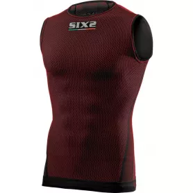 Camiseta Tecnica sin mangas Carbon Underwear® SMX - Rojo oscuro