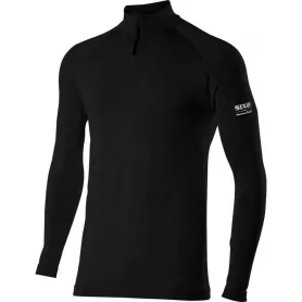 Camiseta Tecnica de Cuello Alto / Manga Larga con cremallera Carbon Merinos Wool® de SIXS - Negro