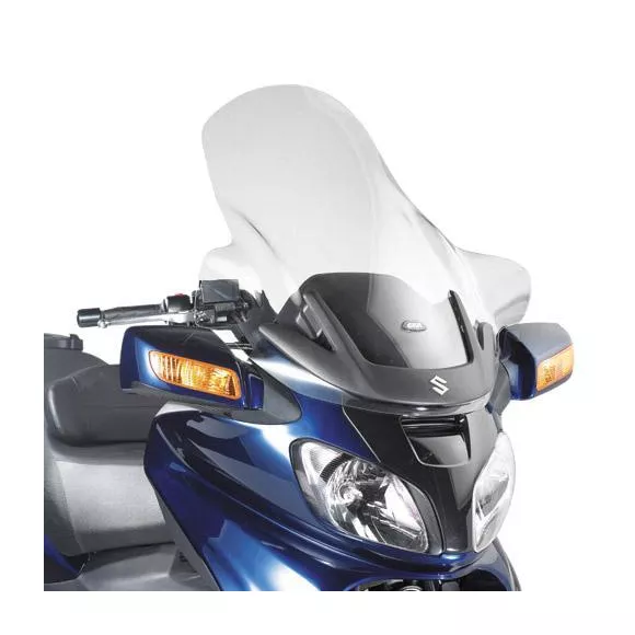 Transparent windshield with spoiler (80 x 72 cms) for Suzuki AN 650 Burgman Executive (02-04) from GIVI
