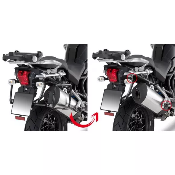 Portamaletas laterales para maletas MONOKEY® para Triumph Explorer 1200 (16-17) de GIVI