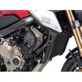 Barra de Protección del Motor con Almohadillas de Protección Negras para Honda CB 650 R (2021-)