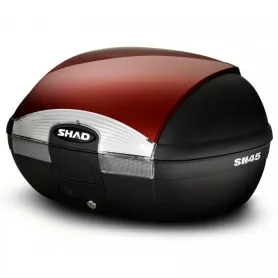 Top case SH45 en negro con capacidad para dos cascos de Shad